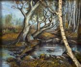 WAYNE WILLIS Martin 1914-1991,Pheasant in a Wooded Landscape,Hindman US 2011-05-15