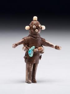 WEAHKEE Teddy 1890-1965,Bone Figure, Mudhead,Hindman US 2022-09-09