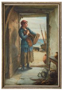 WEATHERHEAD William Harris 1843-1903,The skippers wife,Uppsala Auction SE 2023-01-17