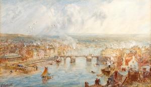 WEATHERILL George 1810-1890,Aerial view of the bridge at Whitby,Tennant's GB 2024-03-16