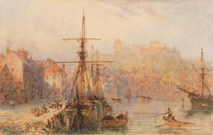 WEATHERILL George 1810-1890,Whitby harbour with the Abbey ruins,1876,Bonhams GB 2024-04-24