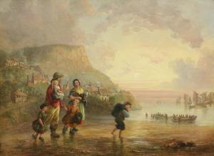 WEATHERILL Sarah Ellen 1836-1920,Fishing family on the sands at Runswick Bay,Tennant's GB 2024-05-18