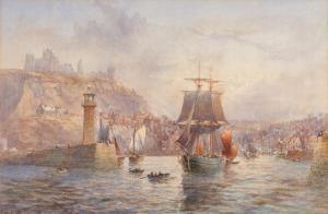 WEATHERILL Sarah Ellen 1836-1920,Whitby Harbour,Tennant's GB 2025-07-12