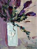 WEAVER Stella,Purple Flowers in a White Vase,Gormleys Art Auctions GB 2014-05-06