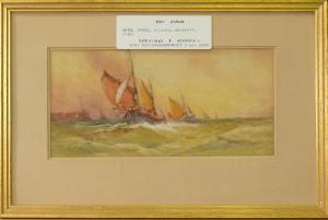 WEBB Alexander James 1813-1892,Båtar i sjö.,Auktionskompaniet SE 2008-11-02