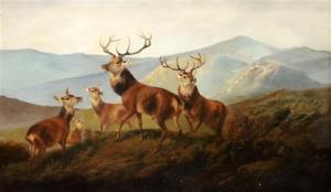 WEBB Byron 1846-1866,Highland scene with deer,Gorringes GB 2020-09-01