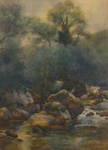 WEBB Ernest 1876-1951,River scene with trees and rocks,Gardiner Houlgate GB 2018-11-29