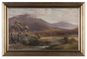 WEBB George Alfred John 1861-1886,Brolgas on the Pond,Mossgreen AU 2017-05-30