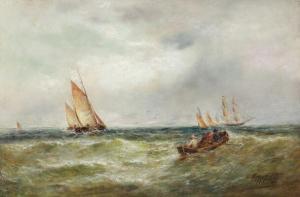 WEBB J 1800-1800,Seascape with sailing ships and boats,19th century,Bruun Rasmussen DK 2020-04-06