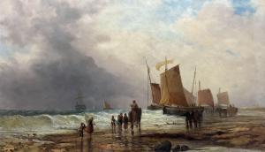 WEBB James 1825-1895,Unloading on the Beach,David Duggleby Limited GB 2024-03-15