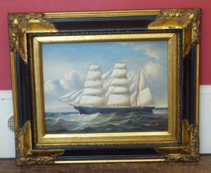 WEBB,Maritime painting with three masted sailing clippe,20th century,Peter Wilson 2017-11-09