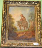 WEBB T 1800-1800,Figure on donkey in rural landscape,Tennant's GB 2019-09-20