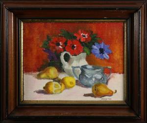 Webb Vonna Owings 1876-1964,Still Life with Flowers and Lemon,Clars Auction Gallery US 2018-06-16