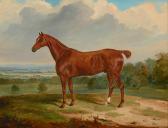 WEBB William 1780-1846,A chestnut hunter in an extensive landscape,1834,Bonhams GB 2019-11-18