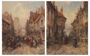 WEBB William Edward 1862-1903,A glimpse of port; A busy street scene,Bonhams GB 2023-11-15