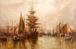 WEBB William Edward 1862-1903,Queen's Dock, Liverpool,Tennant's GB 2023-11-11