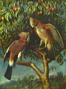 WEBB William J 1853-1878,Jays in a cherry tree,Bellmans Fine Art Auctioneers GB 2017-11-07