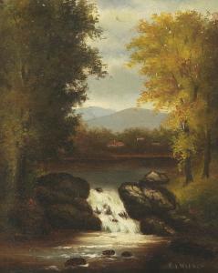 WEBBER F.I,New England landscape with waterfall and distant l,Eldred's US 2007-08-01
