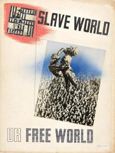 WEBBER Gordon McKinley 1909-1965,SLAVE WORLD OR FREE WORLD,1942,Swann Galleries US 2022-08-04