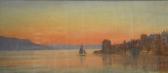 WEBBER Thos W,Red Sunset on lake,Andrew Smith and Son GB 2014-09-09