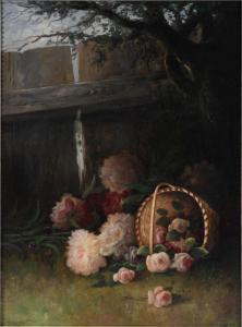 WEBBER Wesley Elbridge 1841-1914,THE FALLEN BASKET,Potomack US 2024-02-07