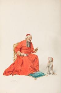 Weber Alfred Charles 1862-1922,Le Cardinal et son fidèle ami,Joron-Derem FR 2023-06-30