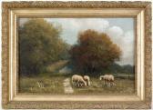 WEBER B,landscape with sheep,Pook & Pook US 2012-06-29