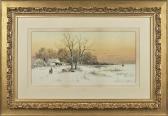 WEBER CARL PHILIPP 1855-1925,winter landscape,Pook & Pook US 2013-04-19