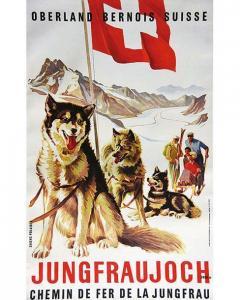 WEBER E,Chiens Polaires Jungfraujoch Oberland Bernois Suisse,1946,Artprecium FR 2020-07-10