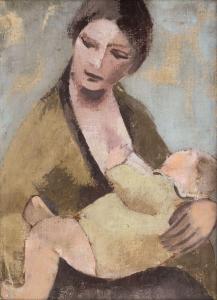 WEBER Else 1893-1994,Mutter und Kind,Stahl DE 2022-02-26
