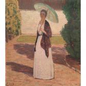 WEBER Emil 1872-1945,dame mit sonnenschirm,Sotheby's GB 2005-05-31