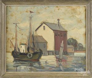 WEBER Fred W. 1890-1972,harbor scene,Pook & Pook US 2016-04-25
