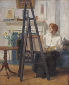 WEBER Frederick T 1883-1956,Woman at an Easel,1916,iGavel US 2014-03-28