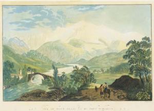 WEBER Friedrich 1792-1847,Vue du Mont-Blanc et du Pont Saint-Martin,Christie's GB 2002-12-10