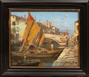 WEBER FULOP ELIZABETH 1883-1938,Venice,1923,Neal Auction Company US 2022-01-29