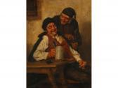 WEBER Henrich A 1843-1913,Two old men drinking in a tavern,1883,Duke & Son GB 2014-04-10
