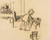 WEBER Johannes 1871-1949,Mädchen bringt Puppe zu Bett,Zeller DE 2021-03-25