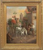 WEBER Jos 1860,Junges Brautpaar in einem Pferdewagen,1861,Schloss DE 2015-05-10