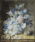 WEBER Julie, née Arnaud 1800-1800,Bouquet de fleurs au nid,Tajan FR 2014-11-05
