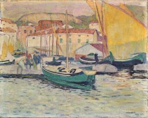 WEBER Otto 1876-1947,Entrée de port,1912,Neret-Minet FR 2020-09-23