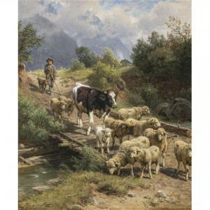 WEBER Paul 1823-1916,Hirtenjunge mit Vieh am Wegesrand,Neumeister DE 2023-12-06