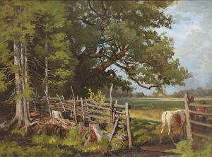 WEBER Paul 1823-1916,Kuh an einem,Winterberg Arno DE 2023-10-21