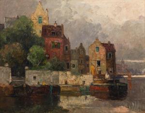 WEBER Rudolf 1872-1949,Canal in Amsterdam,im Kinsky Auktionshaus AT 2023-04-18
