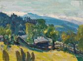 WEBER TYROL Hans Josef,Landscape at Wolkenstein in Gröden,1923,im Kinsky Auktionshaus 2017-06-20