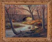WEBER William 1865-1905,Wooded landscape with bridge,Alderfer Auction & Appraisal US 2007-09-07