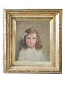 WEBSTER Alfred George,Portrait of a small girl - Miss Joan Teresa Domini,Cheffins 2015-11-25