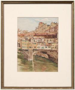 WEBSTER Bernice M 1895-1985,Ponte Vecchio,1958,Brunk Auctions US 2008-07-12