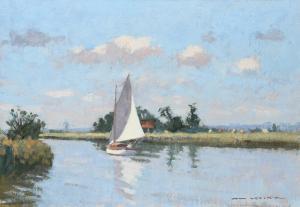 WEBSTER John 1932-2020,On the River Thurne, Norfolk,Woolley & Wallis GB 2021-12-07