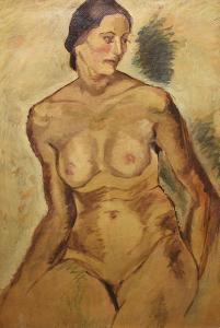 WECHSLER DINU medi 1908-2016,Nud așezat,GoldArt RO 2017-05-24