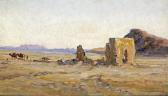 WECKERLINGE Ernst 1800-1900,Les monts du Hodna vus de l'ancienne route de Msil,1910,Tajan 2008-12-02